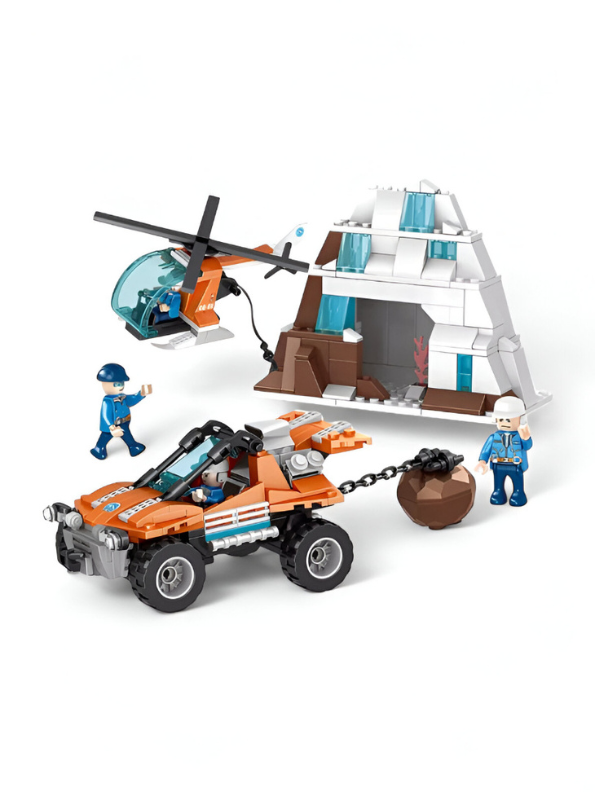 378 PCS Arctic Expedition Building Set with ATV and Rescue Helicopter – Polar Adventure Construction Toy for Kids TV5083