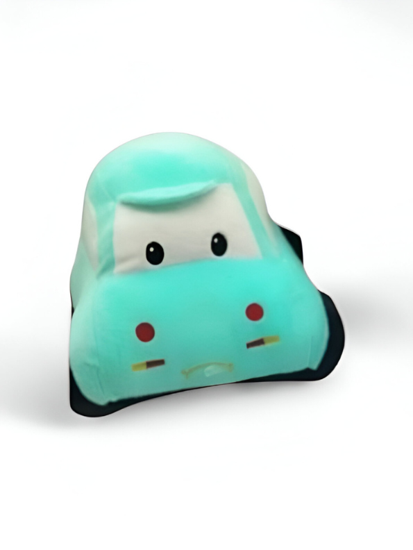 Blue  - Plush Stuffed Race Car Toy for Kids | Soft Toy & Cuddly Car Pillow | Nursery Decor Gift LMI14172