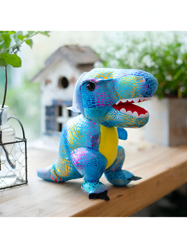 Super Soft Toy Rainbow T-Rex Stuffed Animal - Huggable & Colorful Dinosaur Plushie Toy LMI11902