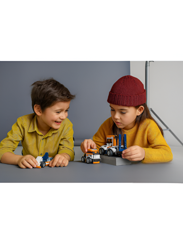 Forklift Truck Building Block Set - 222+ PCS MULTIFICENCE LEGO Set - Construction Vehicle Toy for Ages 6+ TV5053