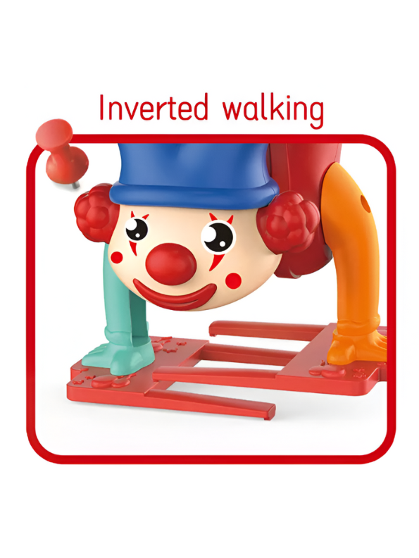 Musical Upside Down Clown Toy for Kids with Handstand Action and Flashing Lights LMI11203