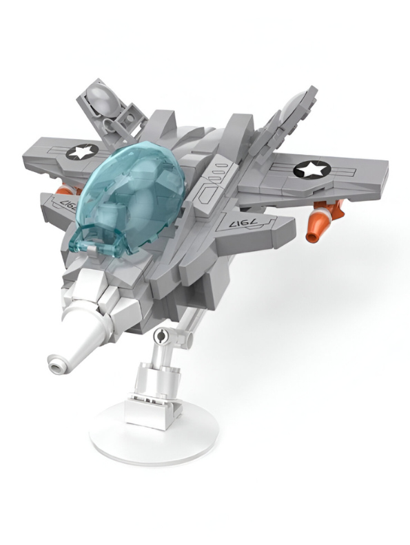 COGO Fire Fang Series 7917 – Aerial Military Fighter Jet Building Blocks Toy (265 Pieces) with Soldier Pilot Model, Suitable for Kids 6+ TV5835