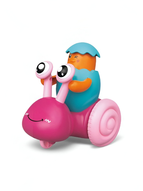 Push and Go Snail Toy with Winking Egg Rider | Rolling Baby & Toddler Motor Skills Toy LMI12712