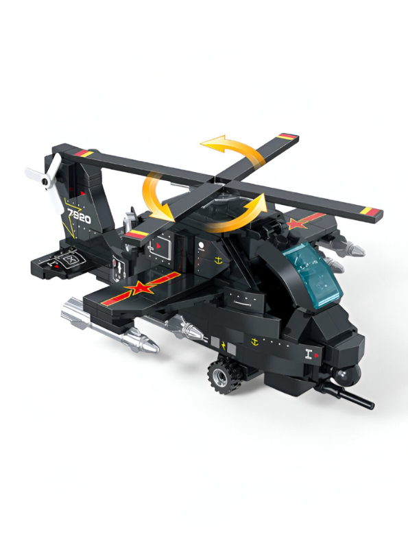 COGO-Compatible LEGO Set | Aerial Military Fighter: Fiery Thunderbolt | 260 PCS Building Blocks TV5028