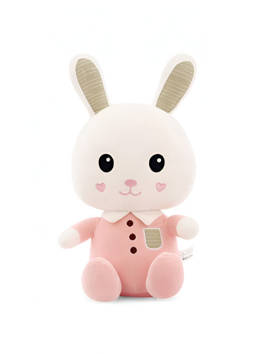 Pink - Fluffy Bunny Plush Toy for Kids | Adorable Soft Toy Cuddly Stuffed Rabbit LMI9548