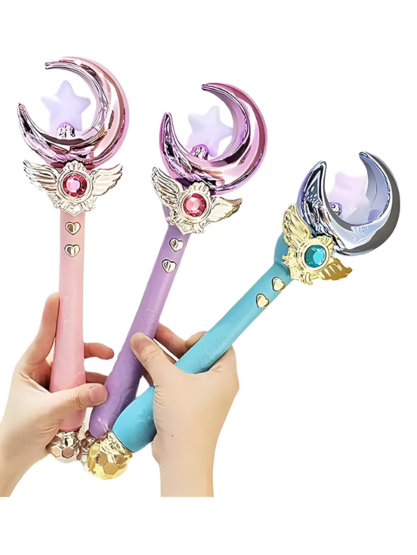 Purple Crescent Moon & Star Magic Wand | Cosplay & Dress-Up Toy NX12487