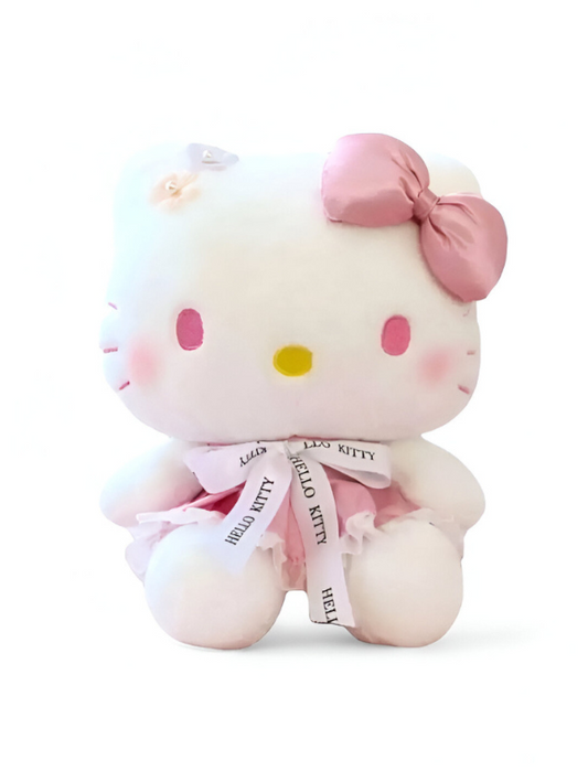 Hello Kitty Plush Toy 10 Inch – Cute Soft Doll with Pink Dress & Bow LMI15433.