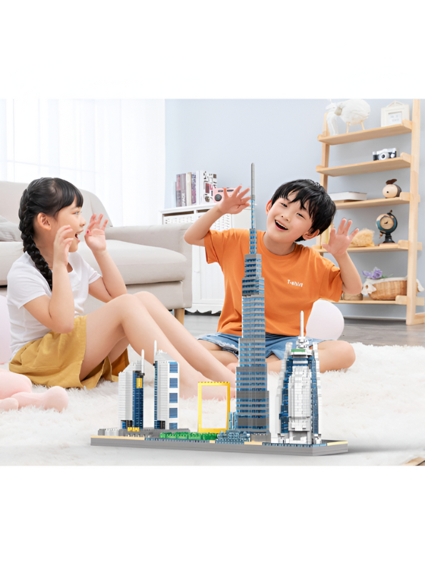 Dubai Skyline Architecture Micro Building Blocks – 2,545 Pieces Cityscape Model Toy (LEGO-Compatible) TV5884