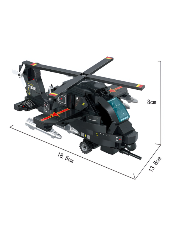 COGO-Compatible LEGO Set | Aerial Military Fighter: Fiery Thunderbolt | 260 PCS Building Blocks TV5028