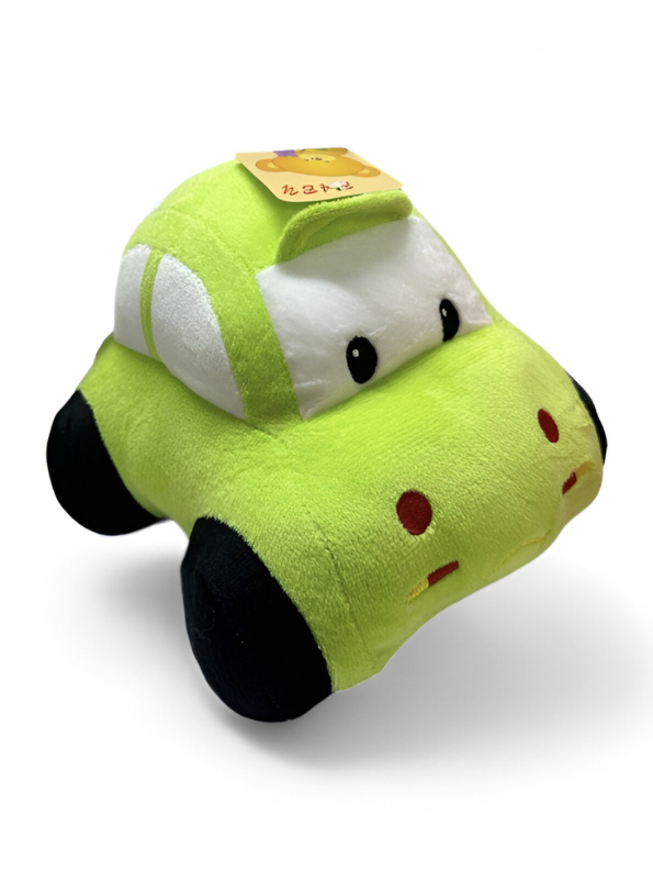 Green - Plush Stuffed Race Car Toy for Kids | Soft Toy & Cuddly Car Pillow | Nursery Decor Gift LMI14172
