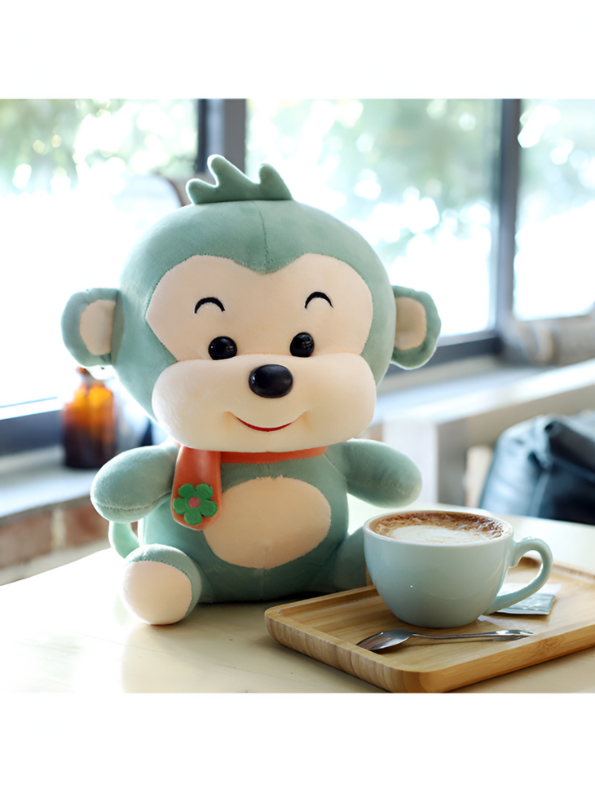 Happy Green Monkey Plush Toy | Cuddly Stuffed Animal Soft Toy For Kids LMI14144