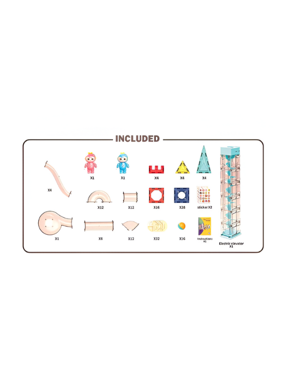 Magnetic Blocks Marble Run Building Block Set - 156 PCS MUSIC TOY LEGO Set - STEM Educational Ball Track for Kids  TV1139