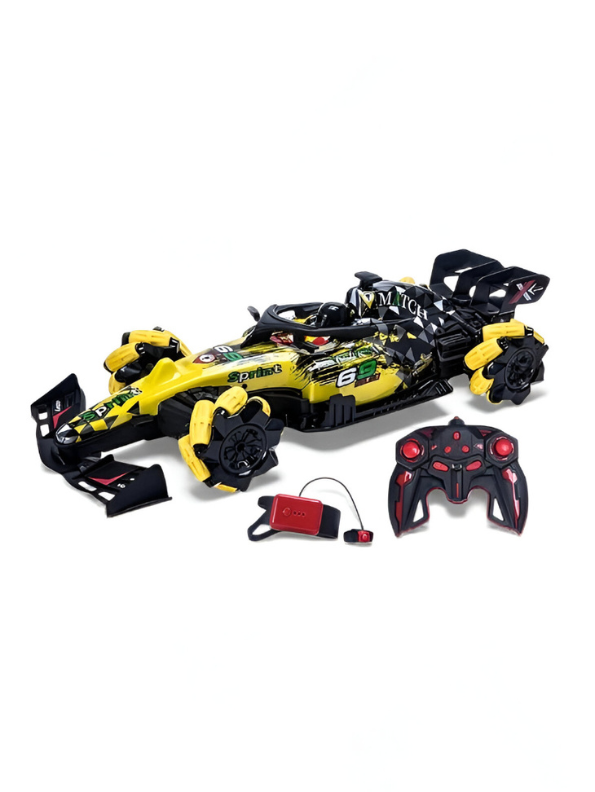Yellow - High-Speed RC Formula Racing Car Toy | Remote Control Electric Stunt Vehicle for Kids LMI10739
