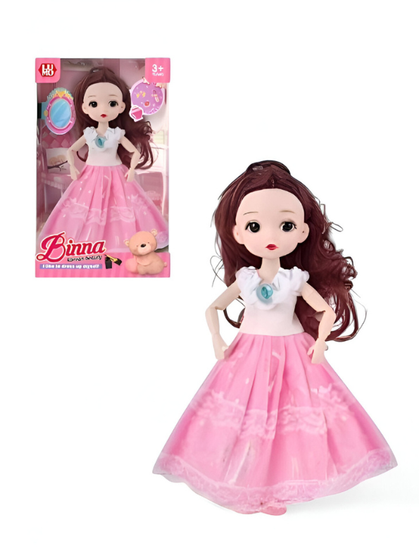 Binna Fashion Angel Doll (11-Inch) | Elegant Princess Dress & Wings | Collectible Gift Toy for Girls 3+ LMI14020