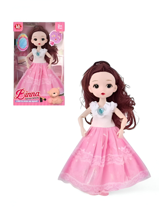 Binna Fashion Angel Doll (11-Inch) | Elegant Princess Dress & Wings | Collectible Gift Toy for Girls 3+ LMI14020