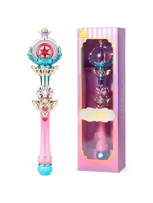 Magical Girl Star Wand Toy Prop - Pink and Blue Fantasy Scepter NX12323
