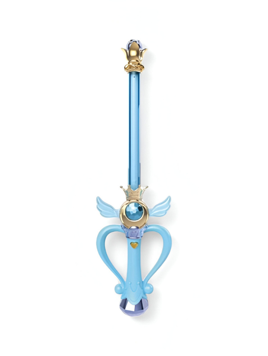 Sailor Moon Eternal Tiare & Moon Power Tiare Replica blue Gold Scepter Cosplay Prop NX15693