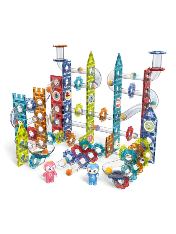 Magic Magnetic Blocks Marble Run Building Block Set - 113 PCS STEM Fun Track LEGO Set - Educational Science Toy TV708