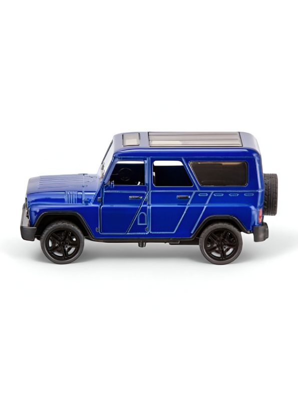 Blue - YA3 Hunter – Metal Die-Cast Jeep Pull-Back Car for Kids & Collectors | Russian Military-Style Off-Road Model Vehicle Scale 1:36 LMI15191.