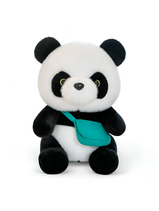Cute Panda Plush Toy with Bag - 8-Inch Soft Toy Stuffed Animal for Kids & Adults LMI11083