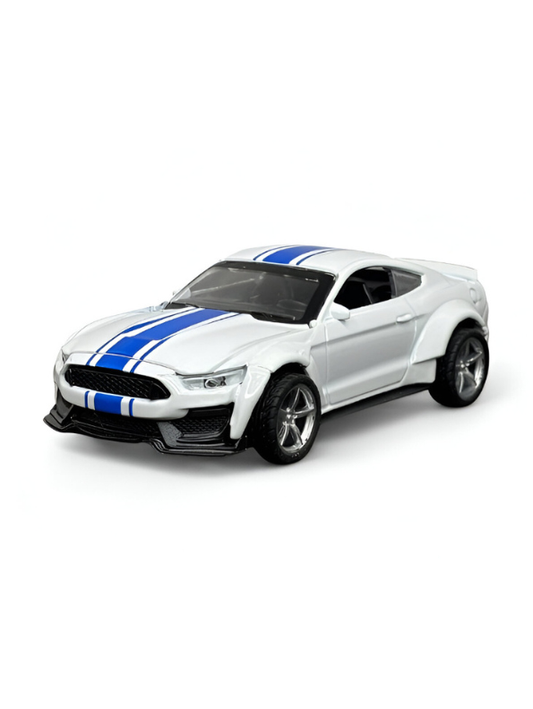 Mustang GT Wide-Body Diecast Toy Car (White) - Scale 1:34 Model Collector's Edition LMI15610