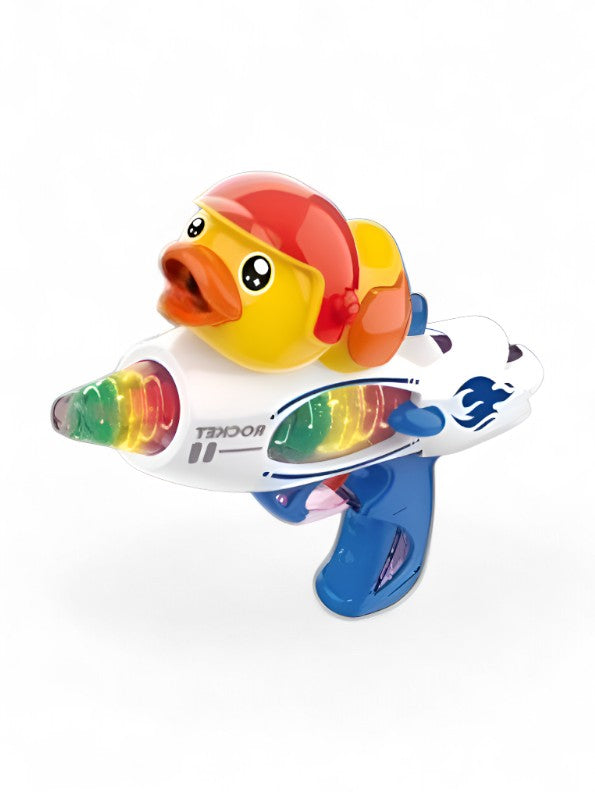 Kids Light-Up Duck Rocket Blaster Toy Gun with Flashing LED & Sound NX15807