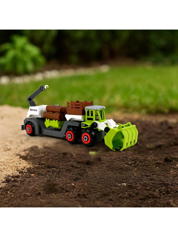 DIY Take-Apart Logging Truck Toy Set with Screwdriver & Crane | Build & Play Construction Vehicle | Educational STEM Toy for 3+ TV1571