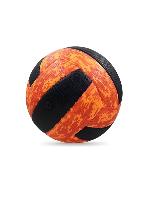 iZoom Orange & Black Outdoor Volleyball – Durable, High-Visibility Beach & Court Ball LMI15660.