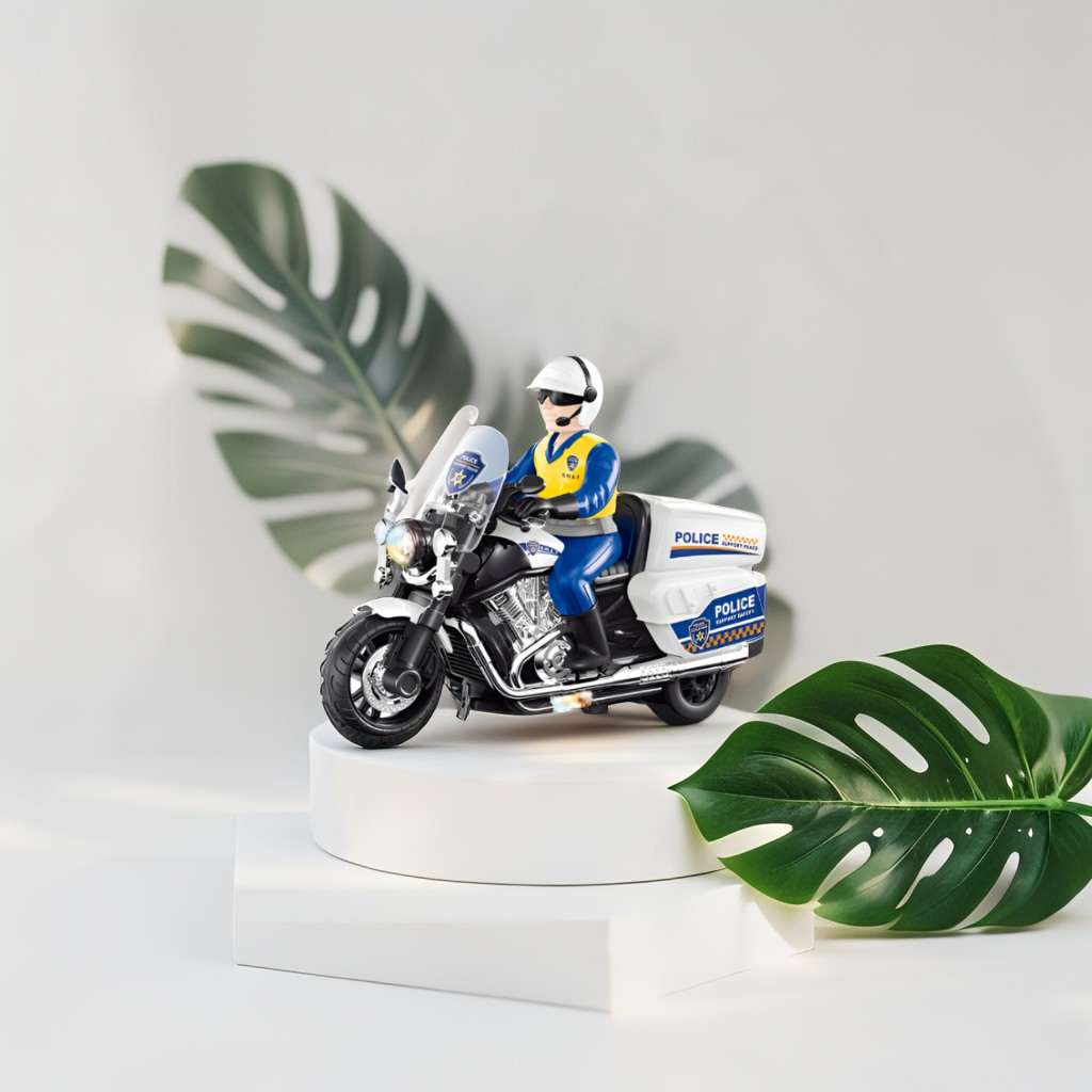 SpeedCop Pull-Back Police Car Toy – Mini Vehicle with Lights & Music, Durable & Fun for Kids LMI14065.