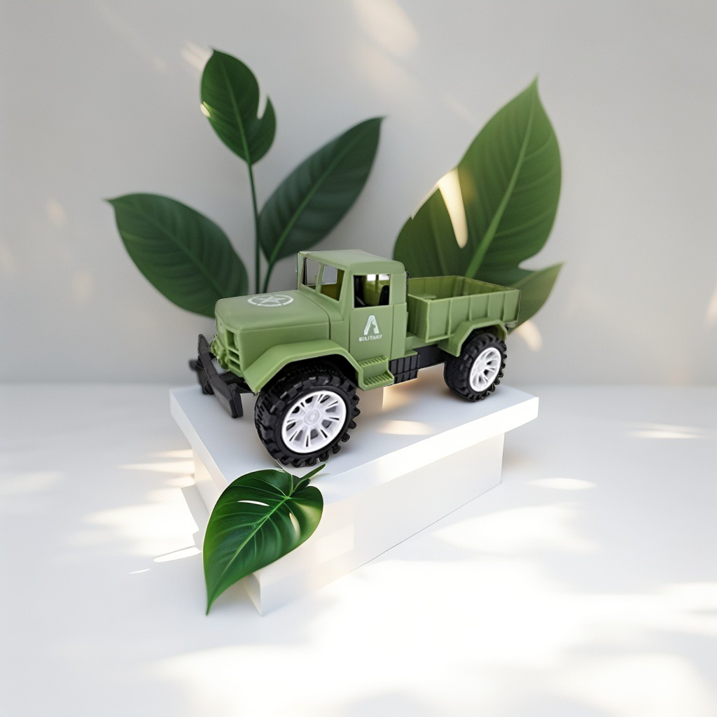 Military Toy Truck for Boys | Army Green Vehicle with Off-Road Wheels