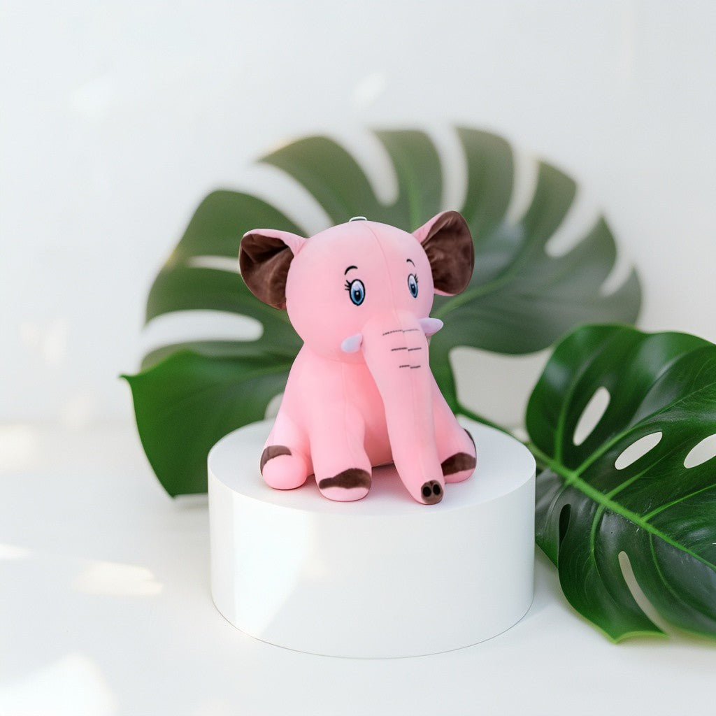 Pink - Jumbo Elephant Soft Toy | Plush Stuffed Animal for Kids | 10 Inch LMI11478