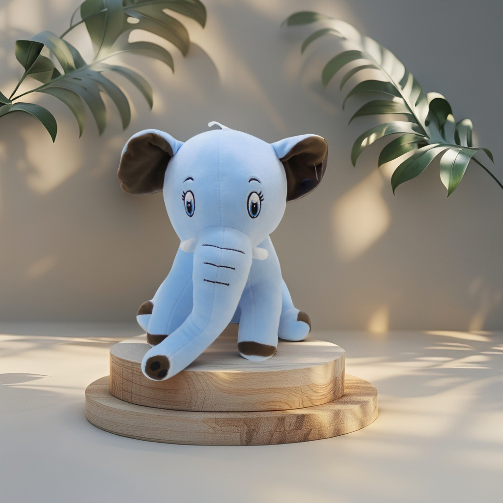 Blue - Jumbo Elephant Soft Toy | Plush Stuffed Animal for Kids | 10 Inch LMI11478