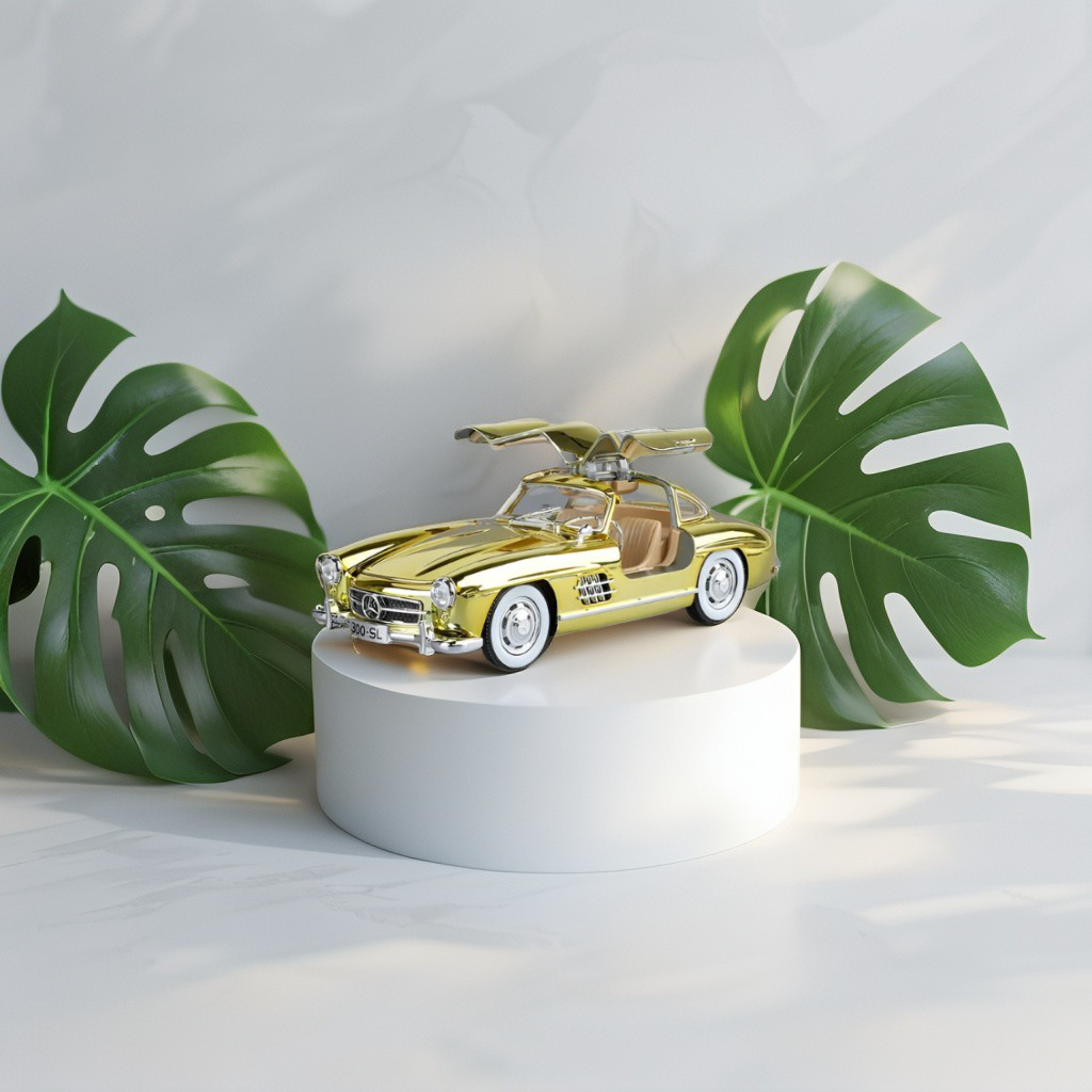 Mercedes-Benz 300SL – Diecast Alloy Metal Model Toy - Scale 1:24 Vintage Car.