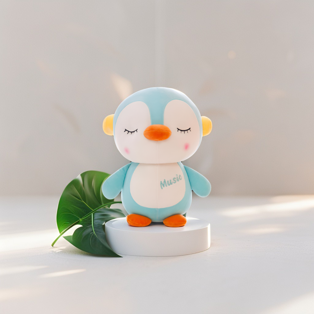 Blue Penguin Plush Toy with Crown – 7-Inch Cute Stuffed Animal Gift for Kids LMI12005.