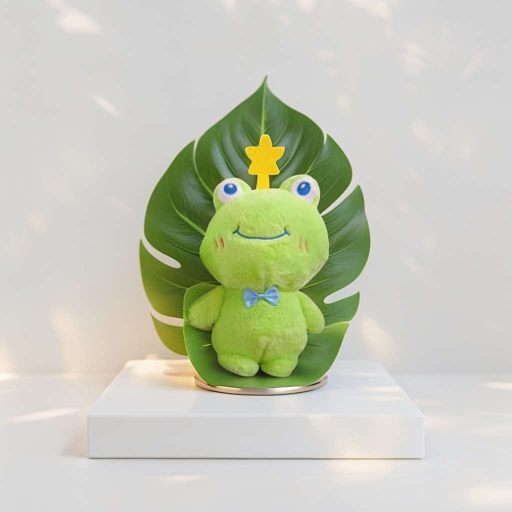 Magical Star Frog Plush - 8 inch Green Frog Plush Toy with a Magical Star Crown LMI11541.