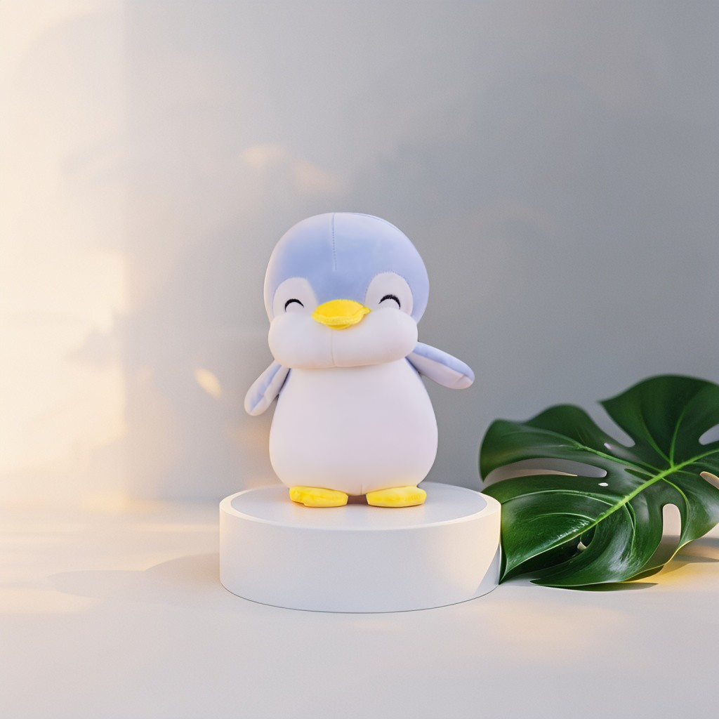 Blue - Happy Waddle Penguin Soft Toy - 7 Inch Plushie for Kids & Adults LMI11604