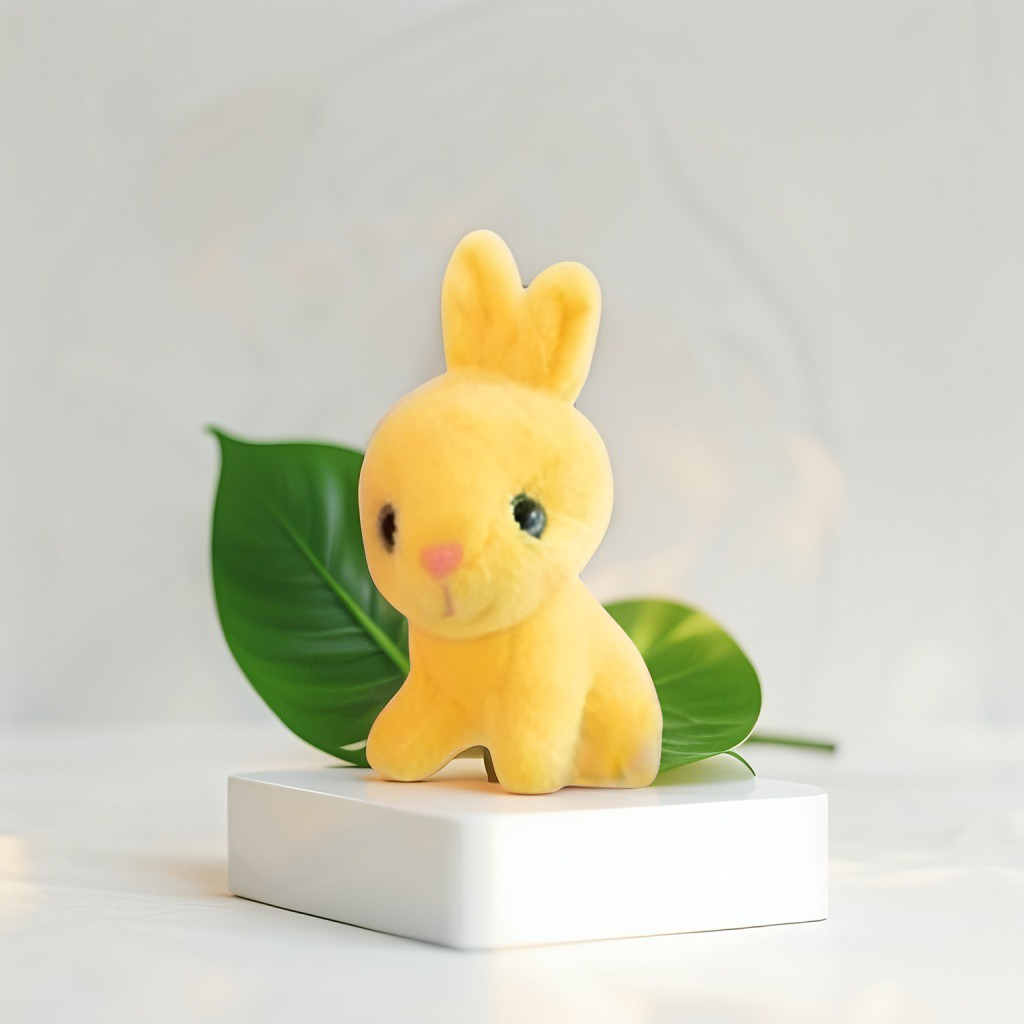 Fluffy Yellow Rabbit Soft Toy - 7 Inch Plush Bunny for Kids & Babies LMI11924