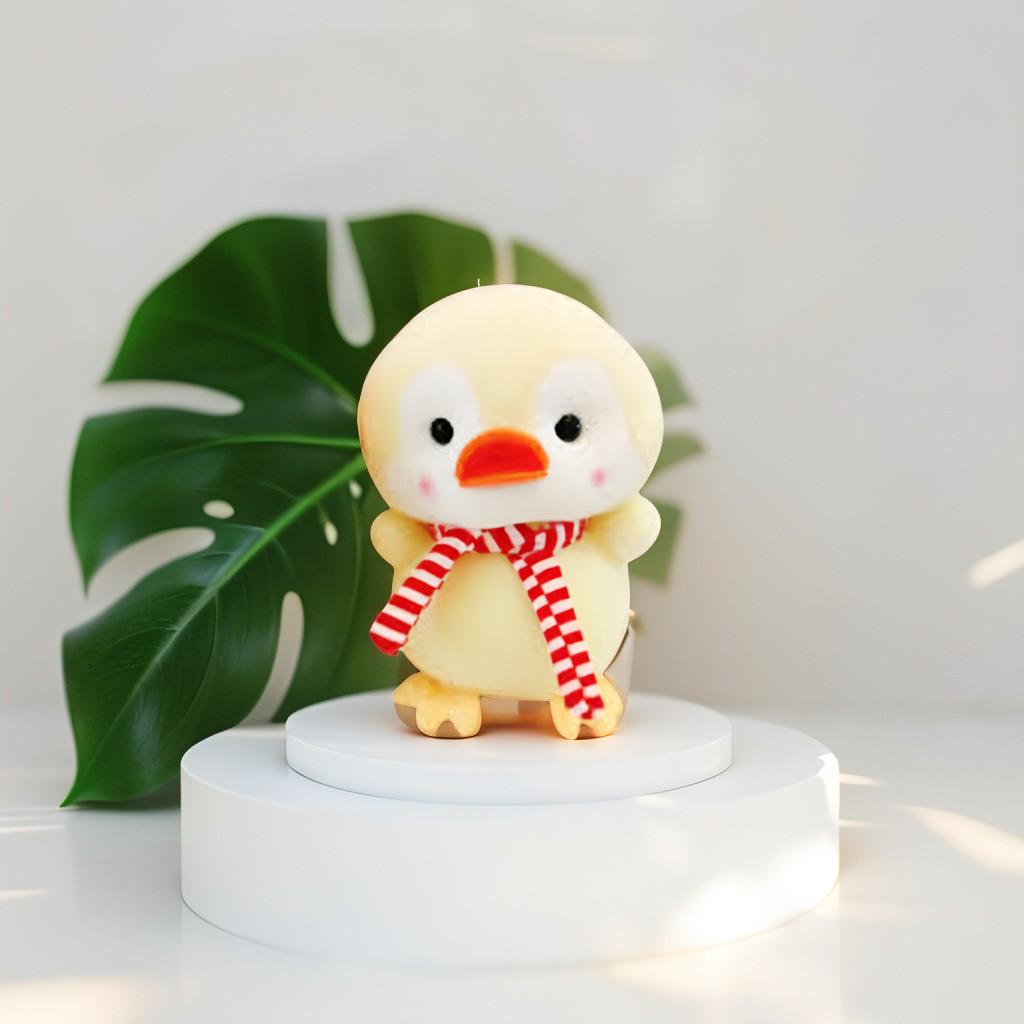 Cute Yellow Duck Stuffed Animal with Blue Scarf, 7-Inch Plush Toy for Kids LMI11603.