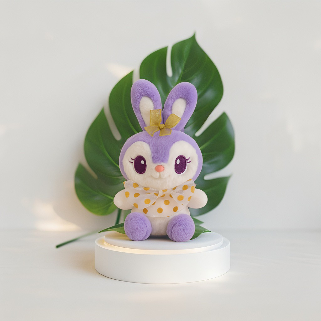 Cute Purple Bunny 8-Inch Plush Toy | Soft & Cuddly Stuffed Animal for Kids LMI11117.