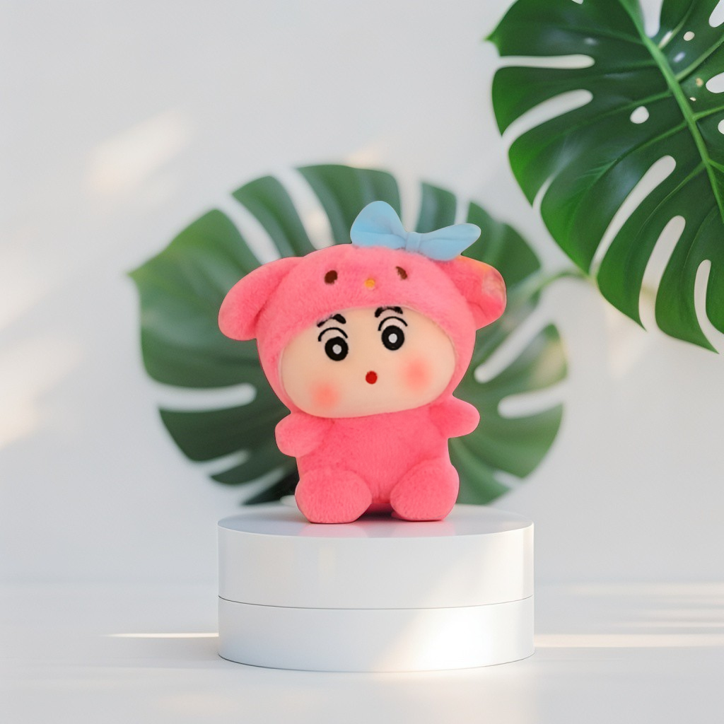 Crayon Shin-chan in Pink Dog Costume Plush Soft Toy | Kawaii Stuffed Doll LMI14858