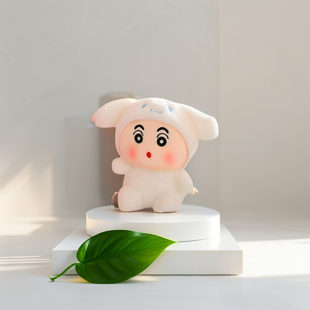 Crayon Shin-chan in White Dog Costume Plush Soft Toy | Kawaii Stuffed Doll LMI14858