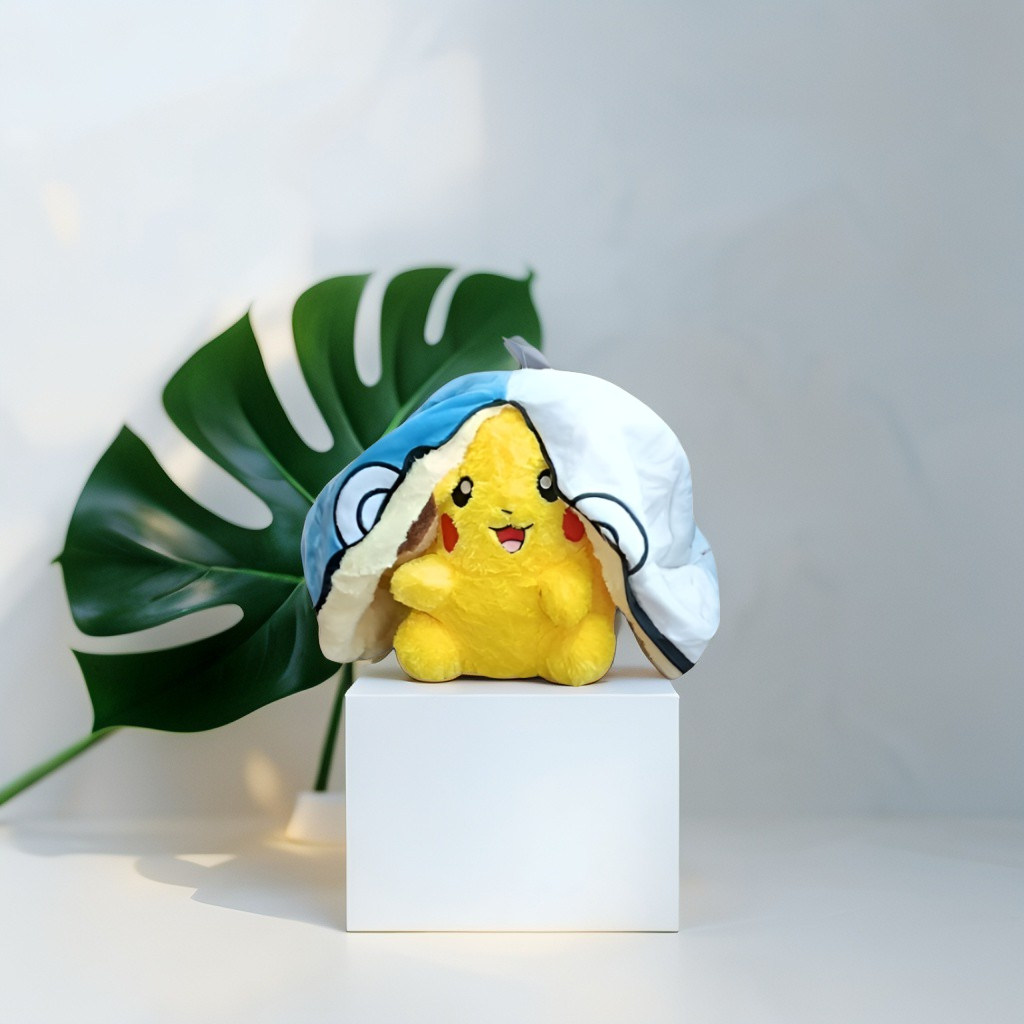 Blue - Ash's Pikachu Stuffed Animal with Hat | Adorable Pokemon Soft Plush Toy Kids LMI15156