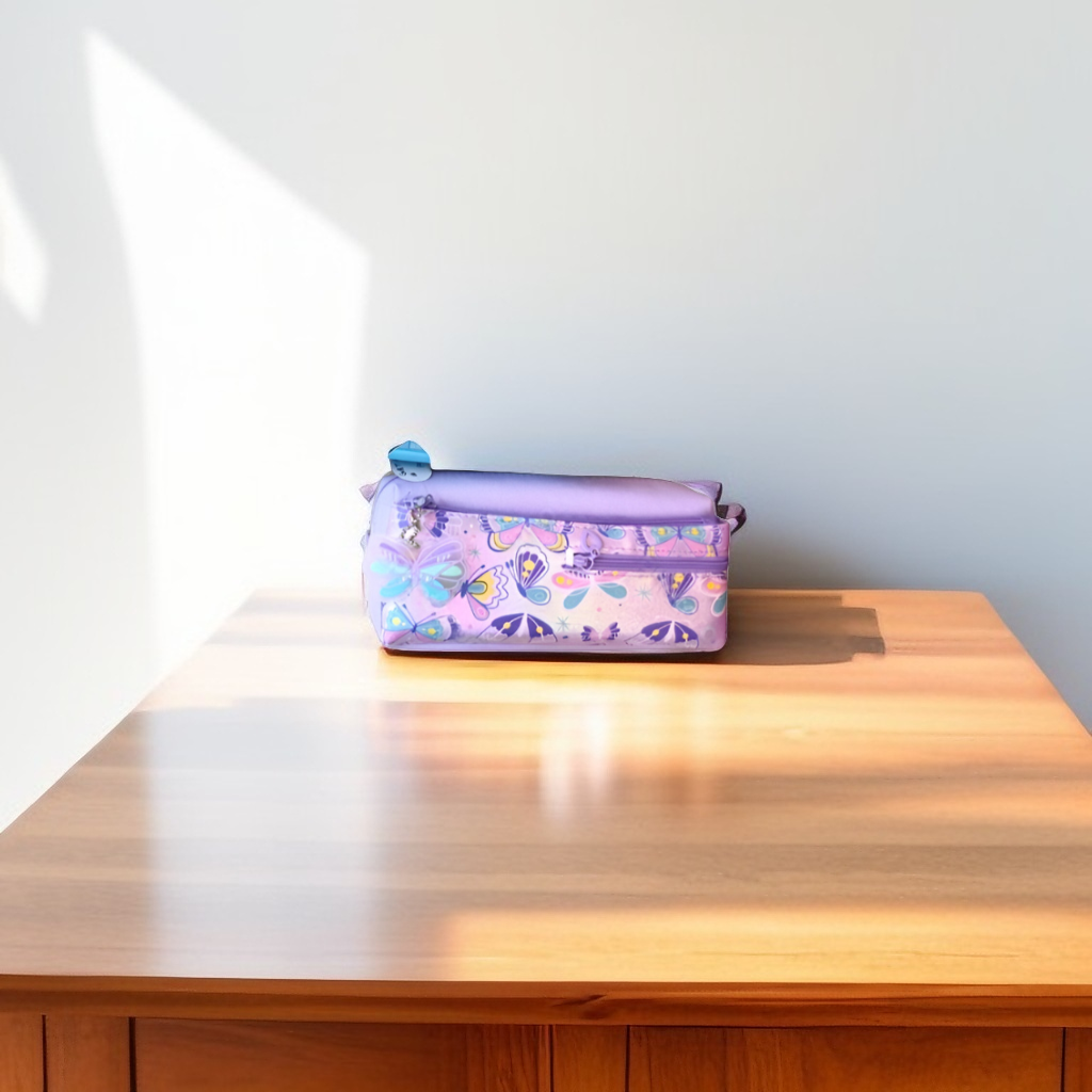 Lavender - Cute Butterfly Pouch for Kids – Adorable & Durable Storage Bag for School, Travel & Gifts NOVGBT-50005.