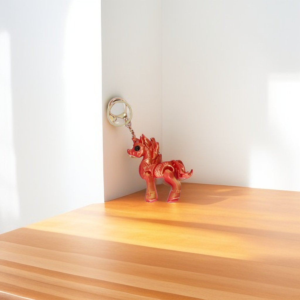 Red - Cute 3D Unicorn Keychain for Girls & Kids | Adorable Rainbow Unicorn Bag Charm | Perfect Birthday Gift & Party Favor NOVGBT-50410