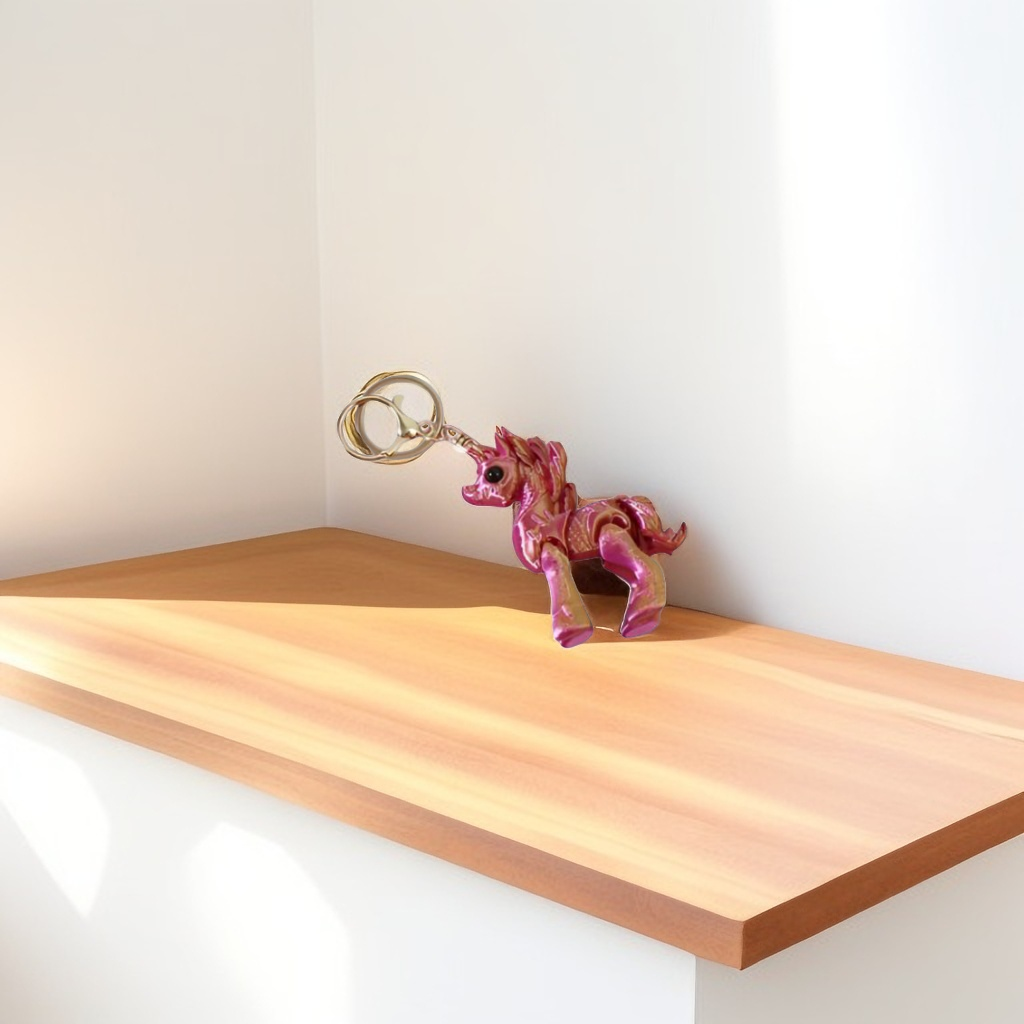 Pink - Cute 3D Unicorn Keychain for Girls & Kids | Adorable Rainbow Unicorn Bag Charm | Perfect Birthday Gift & Party Favor NOVGBT-50410