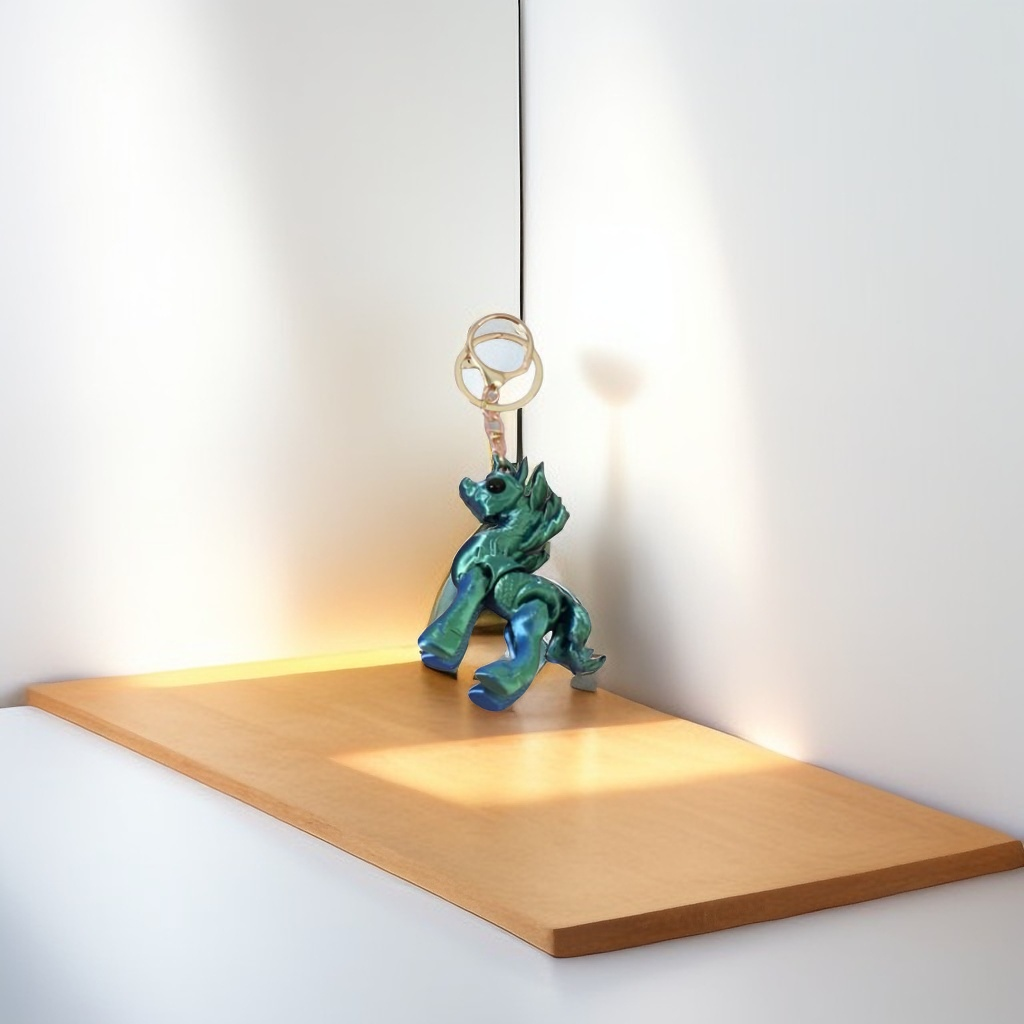 Green - Cute 3D Unicorn Keychain for Girls & Kids | Adorable Rainbow Unicorn Bag Charm | Perfect Birthday Gift & Party Favor NOVGBT-50410