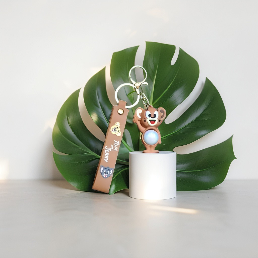 Jerry Keychain with LED Light for Kids – Cute Cartoon Key Ring Toy Gift NOVHBC-1881216.