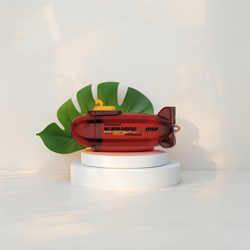 Red - Kids Submarine Water Bottle | Leak-Proof Sipper with Straw | BPA-Free Fun Drinkware for School NOVGBT-TMY-4464