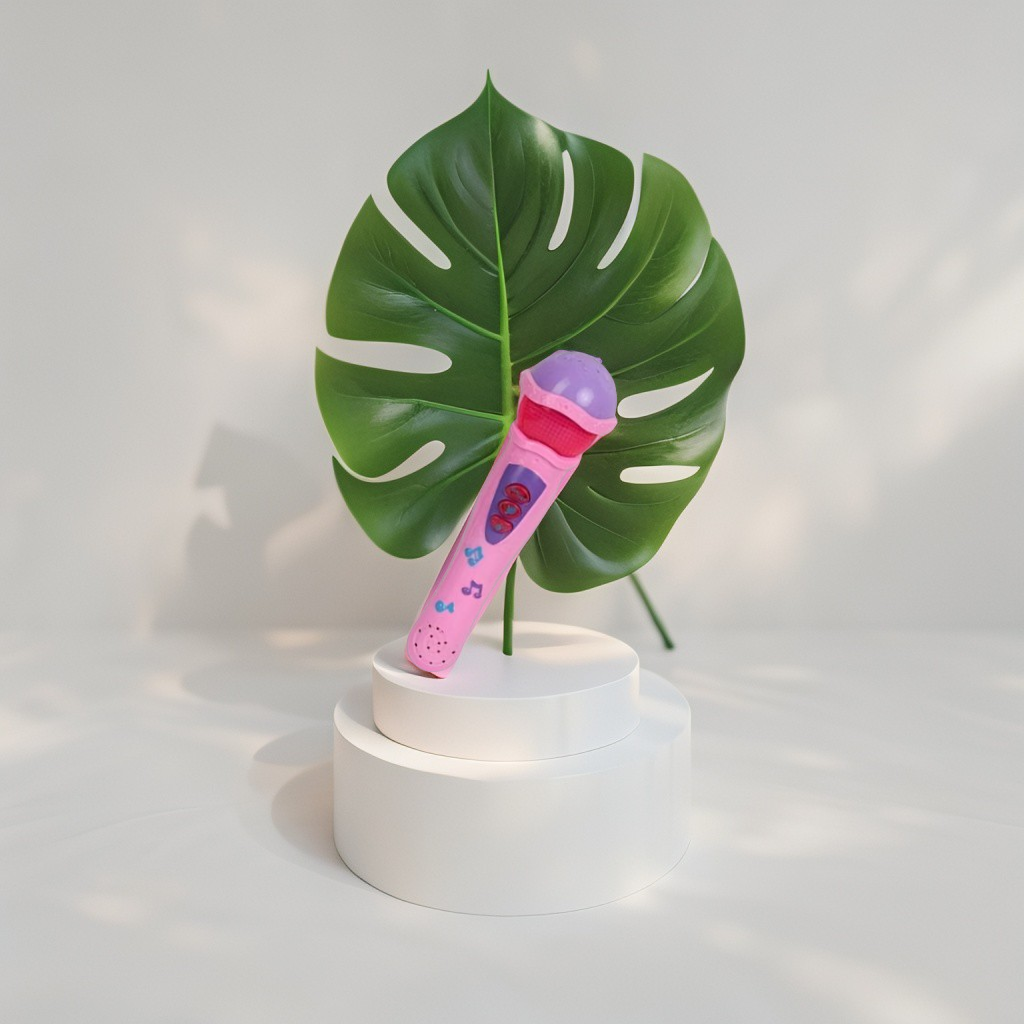 Pink - Musical Microphone Toy for Kids - Singing Mic with Lights & Sounds