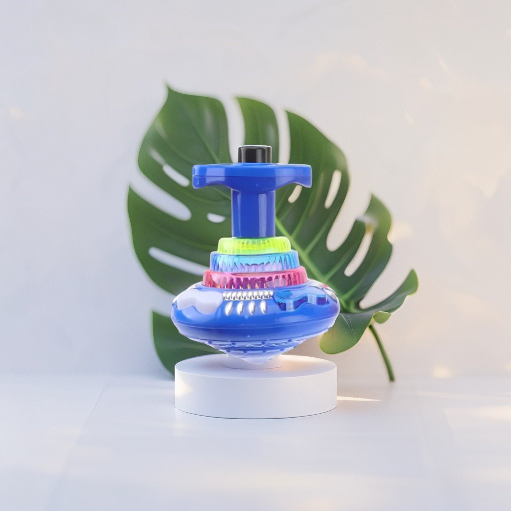 Flashing Top – LED Spinning Music Gyro Toy for Kids | Light-Up Gyrator Toy with Sound & 360° Spinning Action.